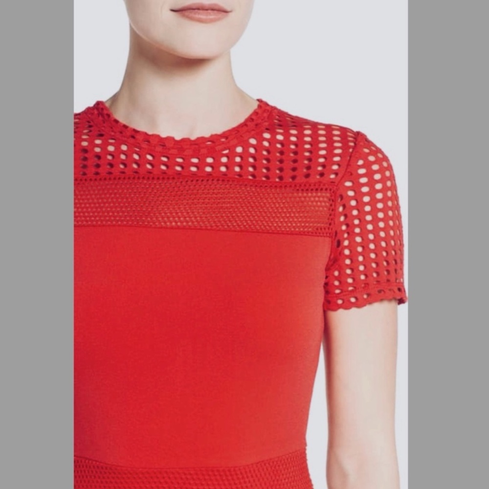 Michael Kors mesh A line dress - true red - Picture 3 of 9